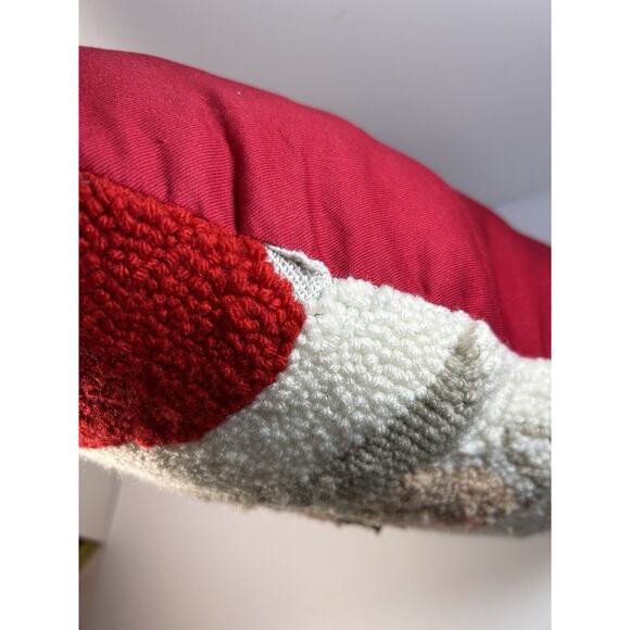 Vintage 18" LARGE Laughing SANTA CLAUS Head Shaped Needlepoint Christmas Pillow - Picture 5 of 7